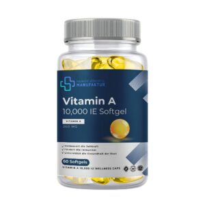 Rheinische Arzneimittel Manufaktur Vitamin A 10.000 IE Softgel – 260 mg – 60 Softgels
