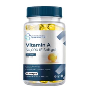 Vitamin A 50,000 IE Softgel – 660 mg – 60 Softgels