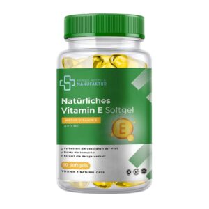 Natürliches Vitamin E Softgel – 1800 mg – 60 Softgels