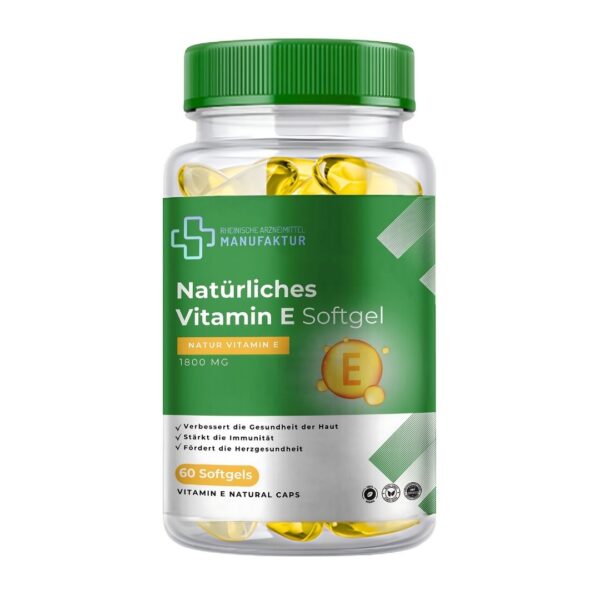 Natürliches Vitamin E Softgel – 1800 mg – 60 Softgels