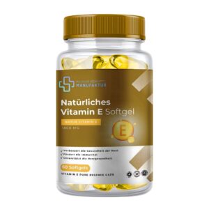 Natürliches Vitamin E Softgel – 1800 mg – 60 Softgels
