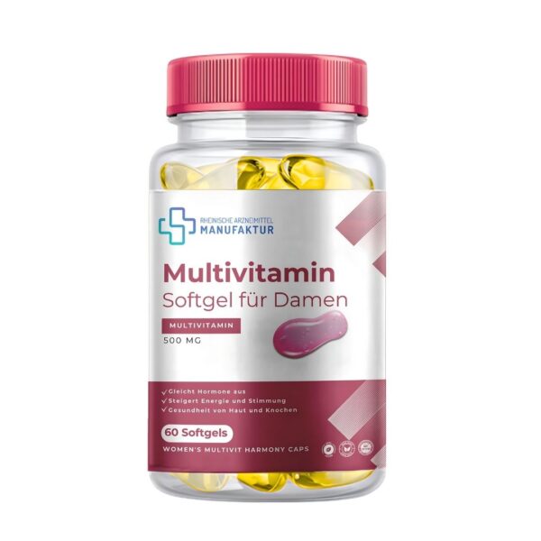 Multivitamin Softgel für Damen – 500 mg – 60 Softgels
